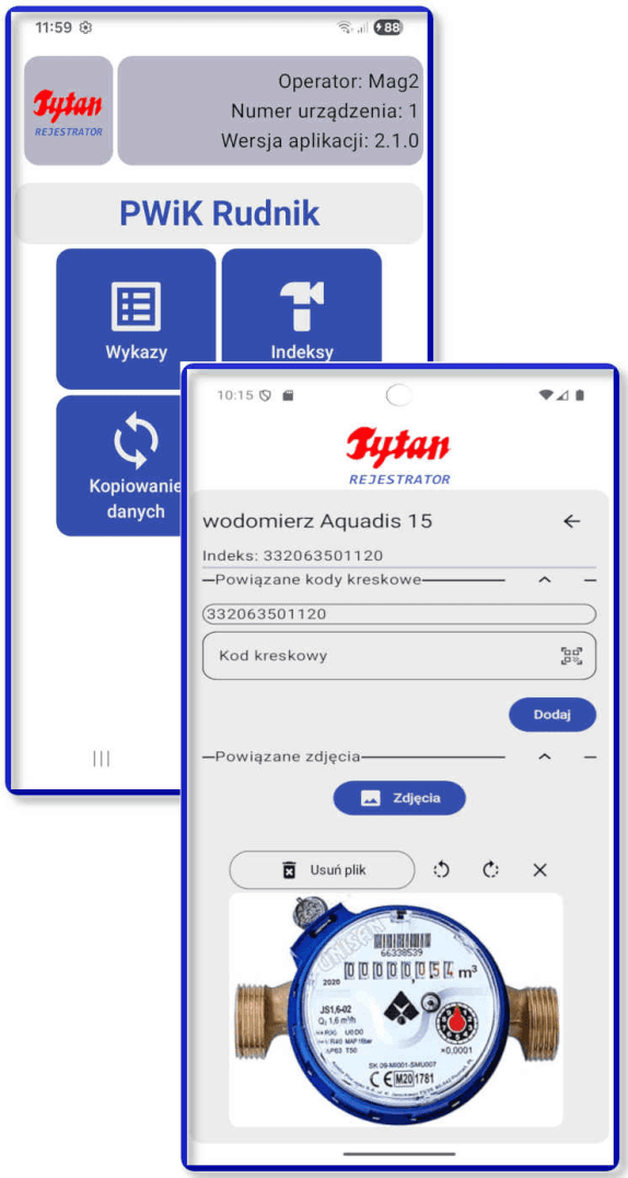Rejestrator Android, SQL GOSMAT Tytan Sp. z o.o.